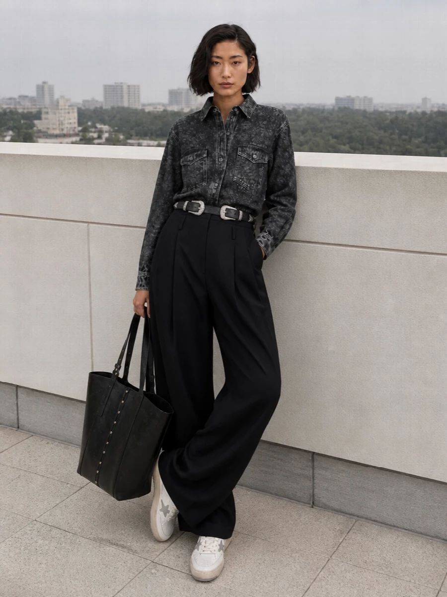Streetwear Vibe: Dark Denim and Gold Star Sneakers — Golden Goose Outfits