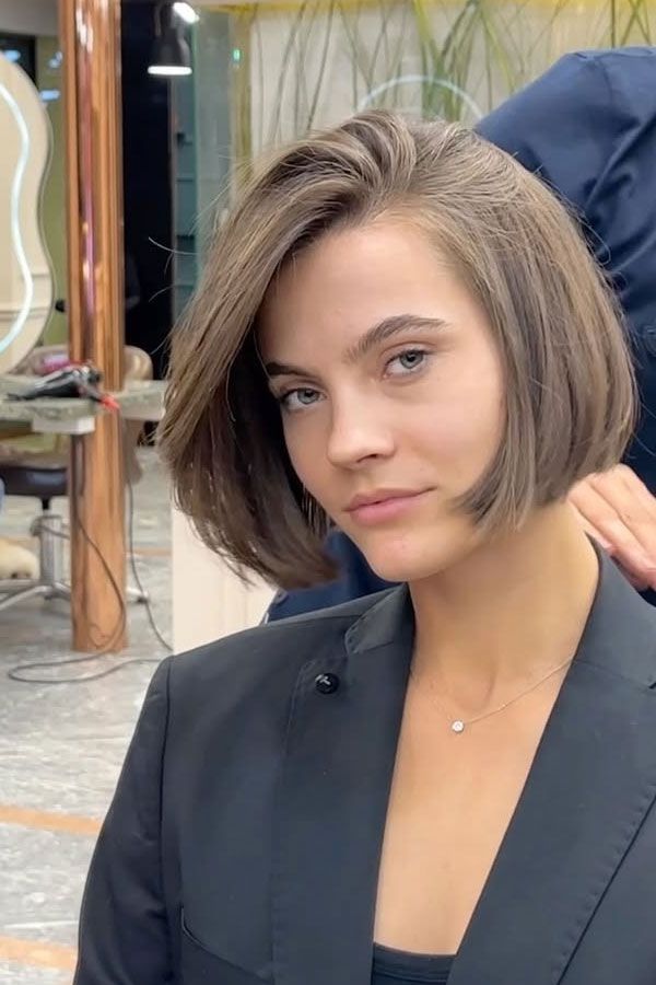 Light Brown Bob With Soft Volume Light Brown Bob With Soft Volume — Chin Length Bob