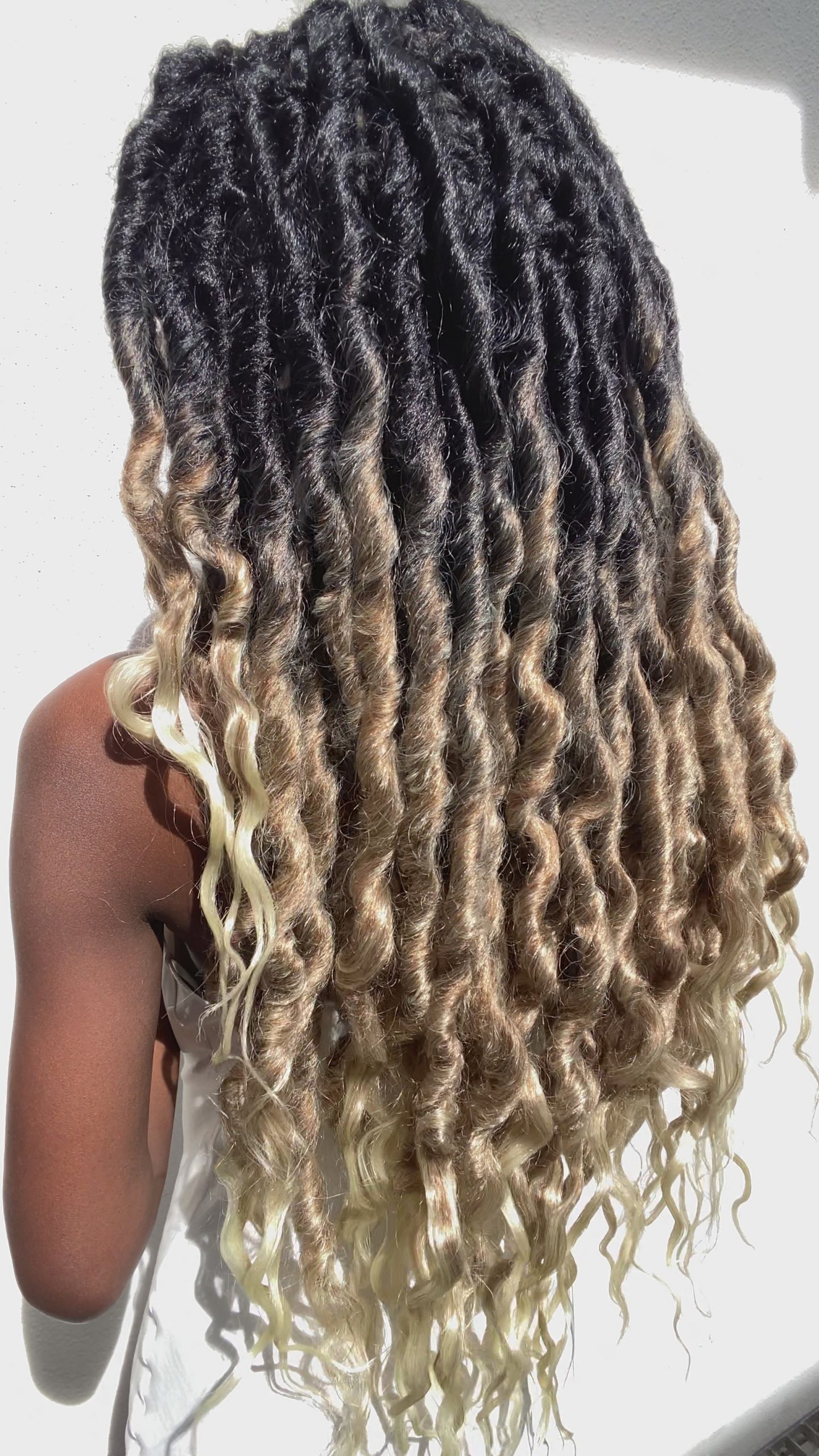 Black to Blonde Ombre Boho Locs