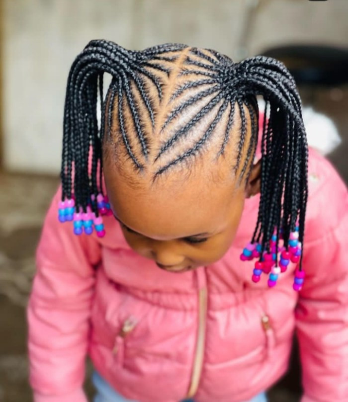 Shoulder Visual Idea — Kids Braids with Beads