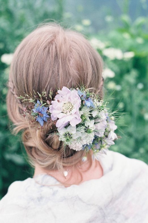 Middle Visual Idea — Wedding Hairstyles with Flowers