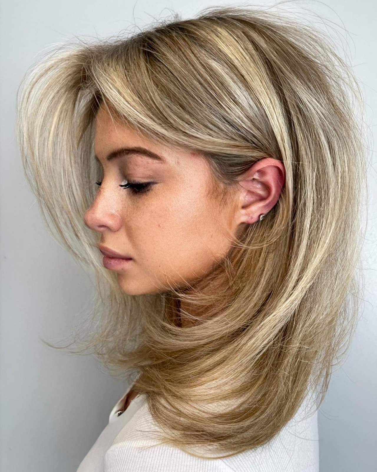 Curtain Bangs Visual Idea — Hair Color for Thin Hair
