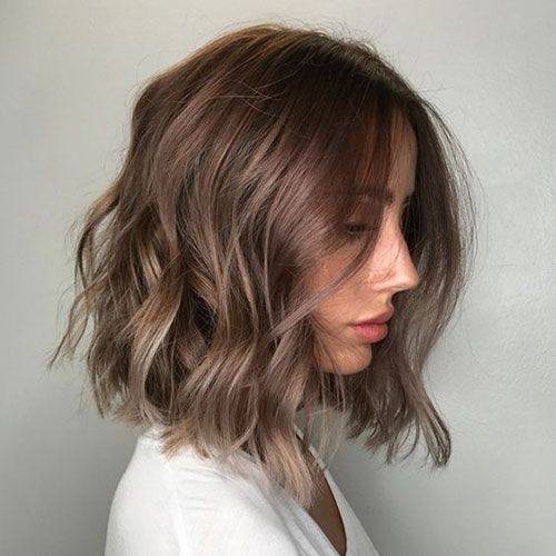 Ash Brown With Subtle Blonde Highlights Visual Idea — Haircuts for Round Faces