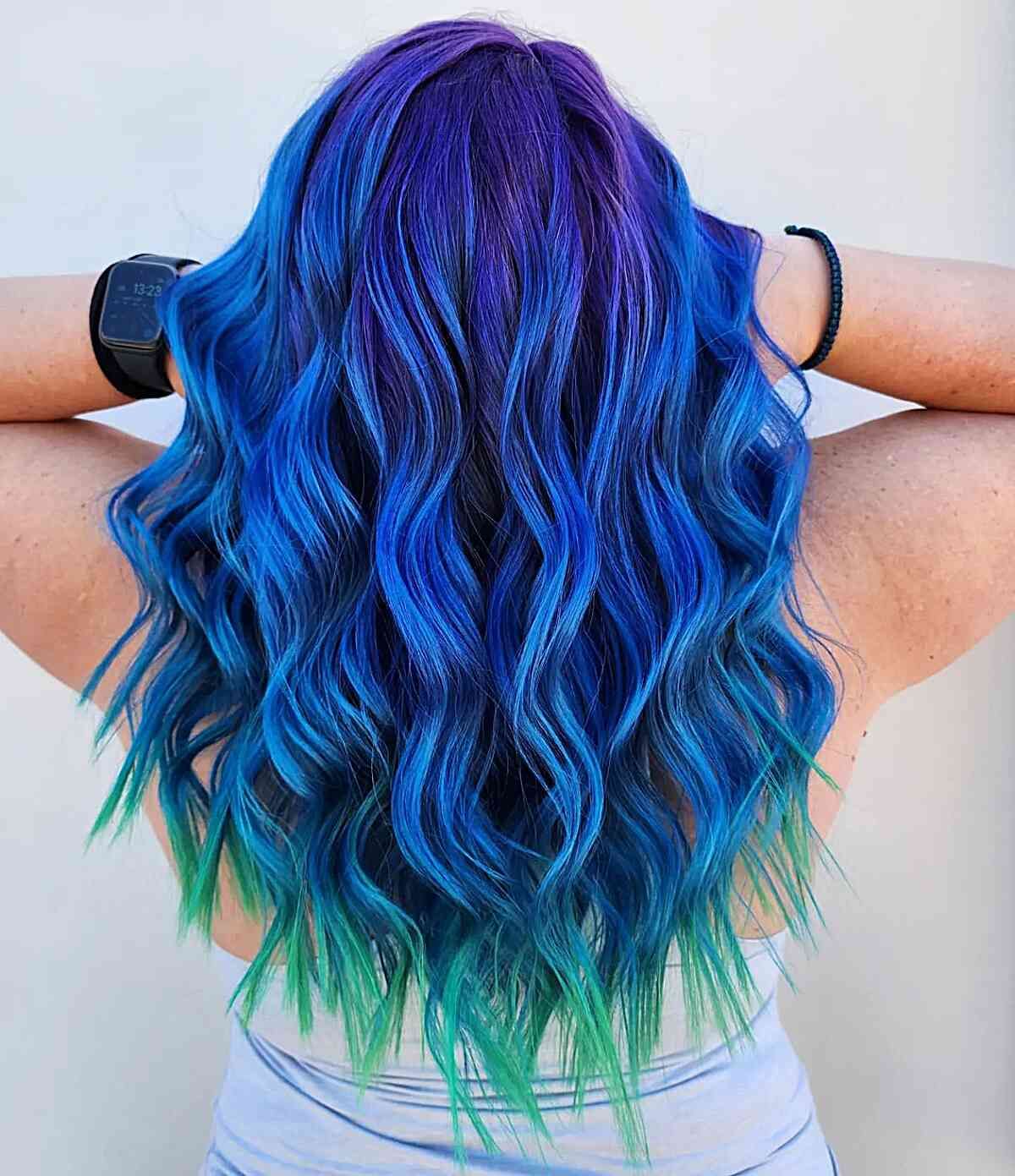 Blue Purple And Teal Ombr Visual Idea Blue Purple And Teal Ombr Visual Idea — Mermaid Hair