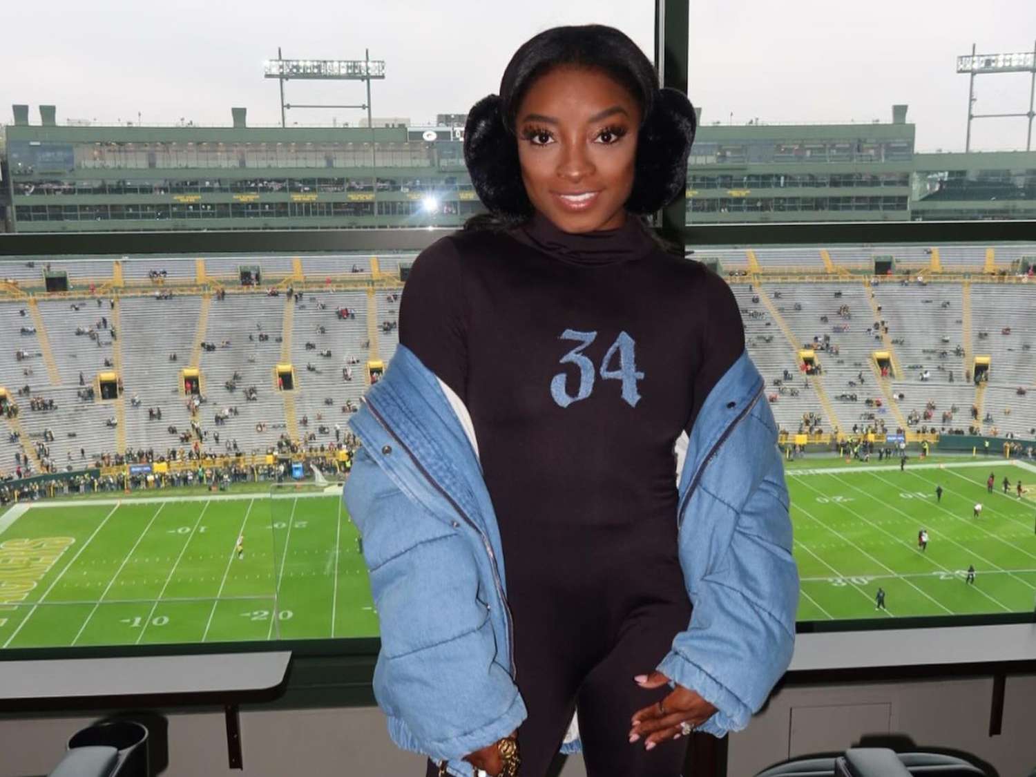 Denim Jacket Essential: Bodysuit and Sneakers Denim Jacket Essential: Bodysuit and Sneakers — Soccer Game Outfits