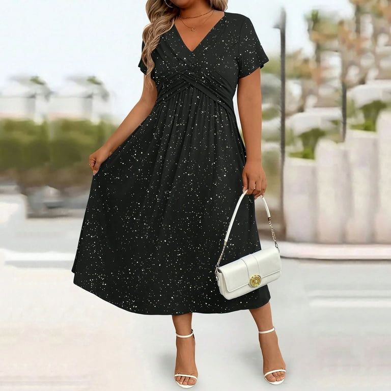 Glitter Speckle Maxi Dress for a Statement Party Look — Dresses for Short Women
