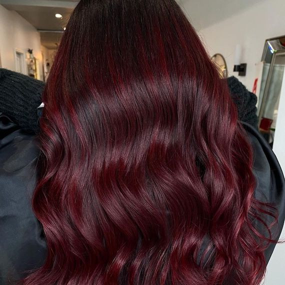 Black Base With Deep Red Highlights Visual Idea Black Base With Deep Red Highlights Visual Idea — Red and Black Hair