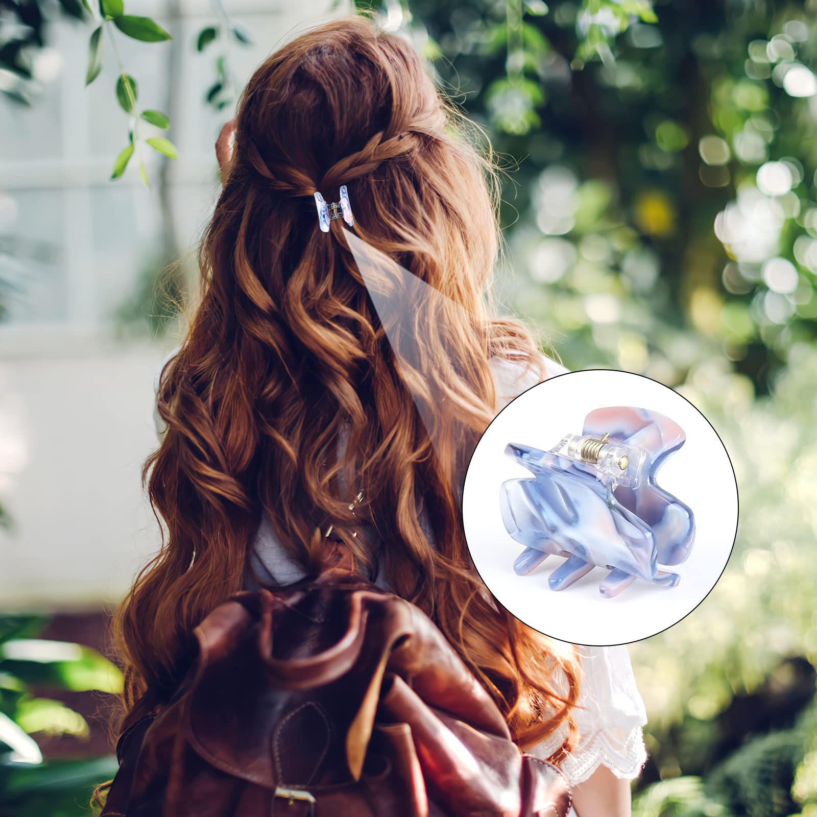 Simple Half-Up Wavy Hair — Mini Claw Clip Hairstyles