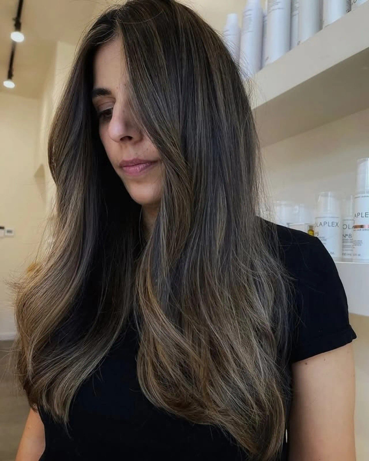 Cool-Toned Balayage on Ash Brown — Brunette Balayage