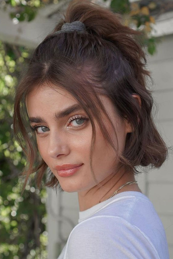 Effortless Bob Top Knot Effortless Bob Top Knot — Easy Hairstyles for Short Hair