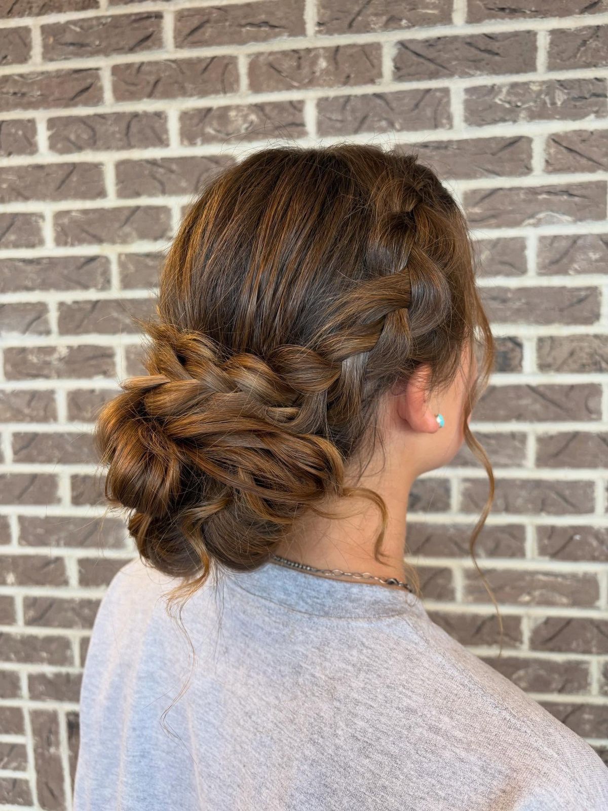 Soft Romantic Braided Bun — Braided Low Bun