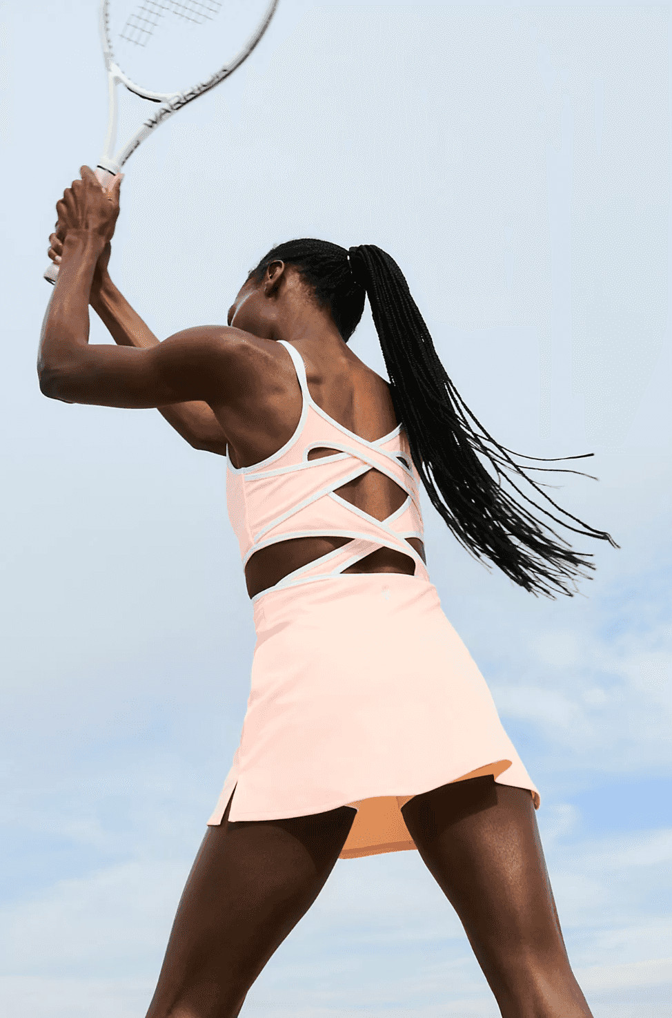 Pale Pink Sports Bra and Tennis Skirt for an Athletic Tenniscore Look — Tenniscore Outfits