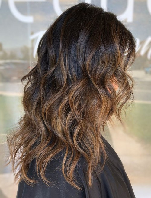 Wavy Medium Density Visual Idea — Ombre Hair