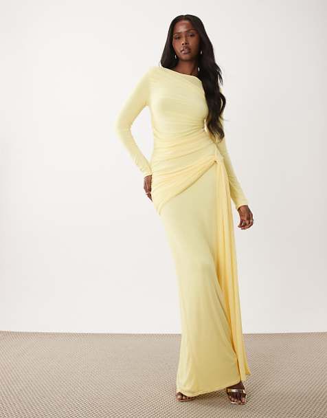Draped Jersey Gown for a Sleek Evening Look — Modest Dresses