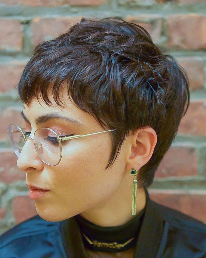 Side Swept Visual Idea Side Swept Visual Idea — Pixie with Bangs