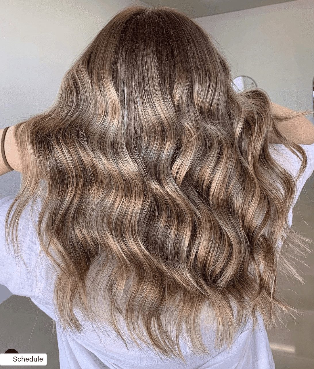 Wavy Medium Density Visual Idea — Bronde Hair