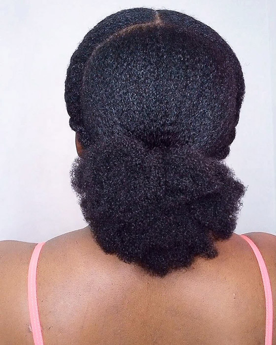 Full Low Puff at the Collarbone
