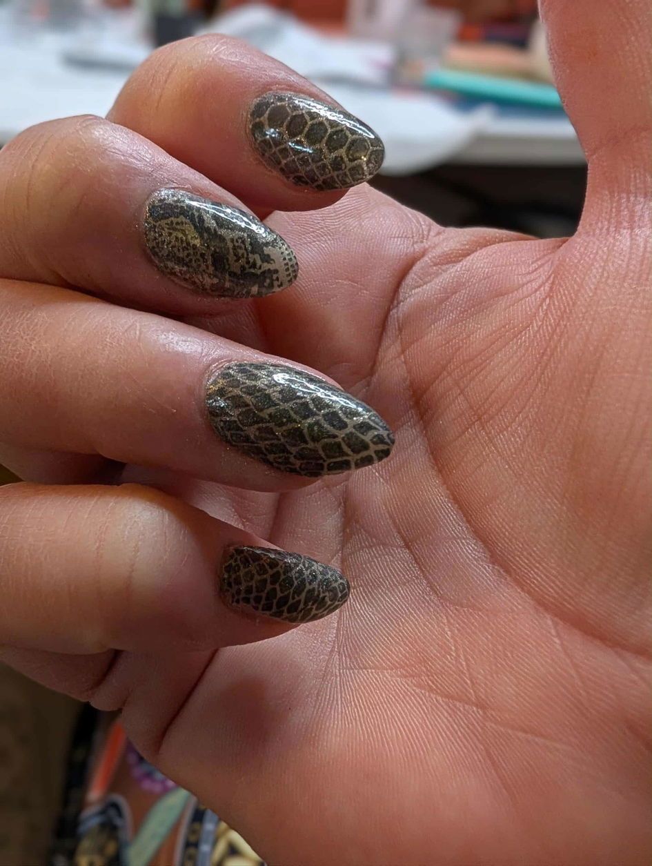 Browns And Gold Visual Idea Browns And Gold Visual Idea — Snake Print Nails