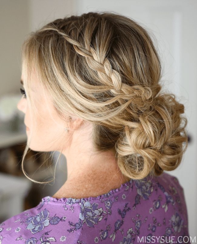 Shoulder Length Visual Idea — Boho Braided Wedding Hair