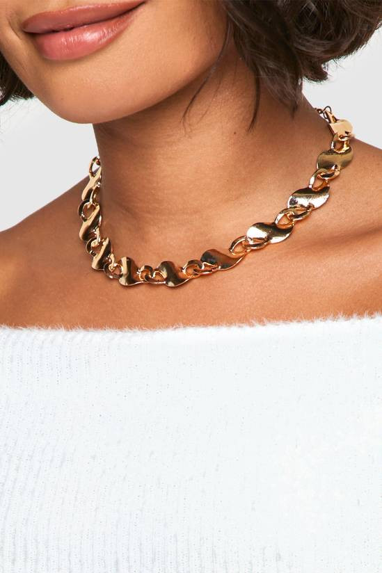 Chunky Gold Chain with Interlocking Oval Links — Chunky Gold Necklaces