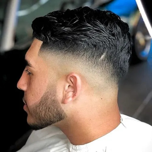 Slicked Back And Textured On Top Visual Idea Slicked Back And Textured On Top Visual Idea — Drop Fade