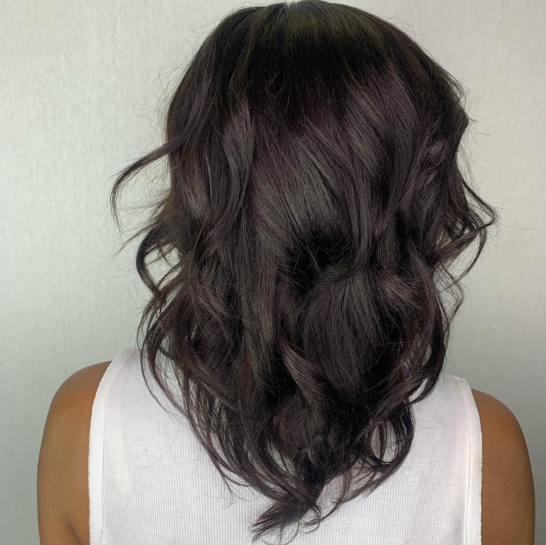 Dark Brown V-Cut Pointed Silhouette — V Cut Hair