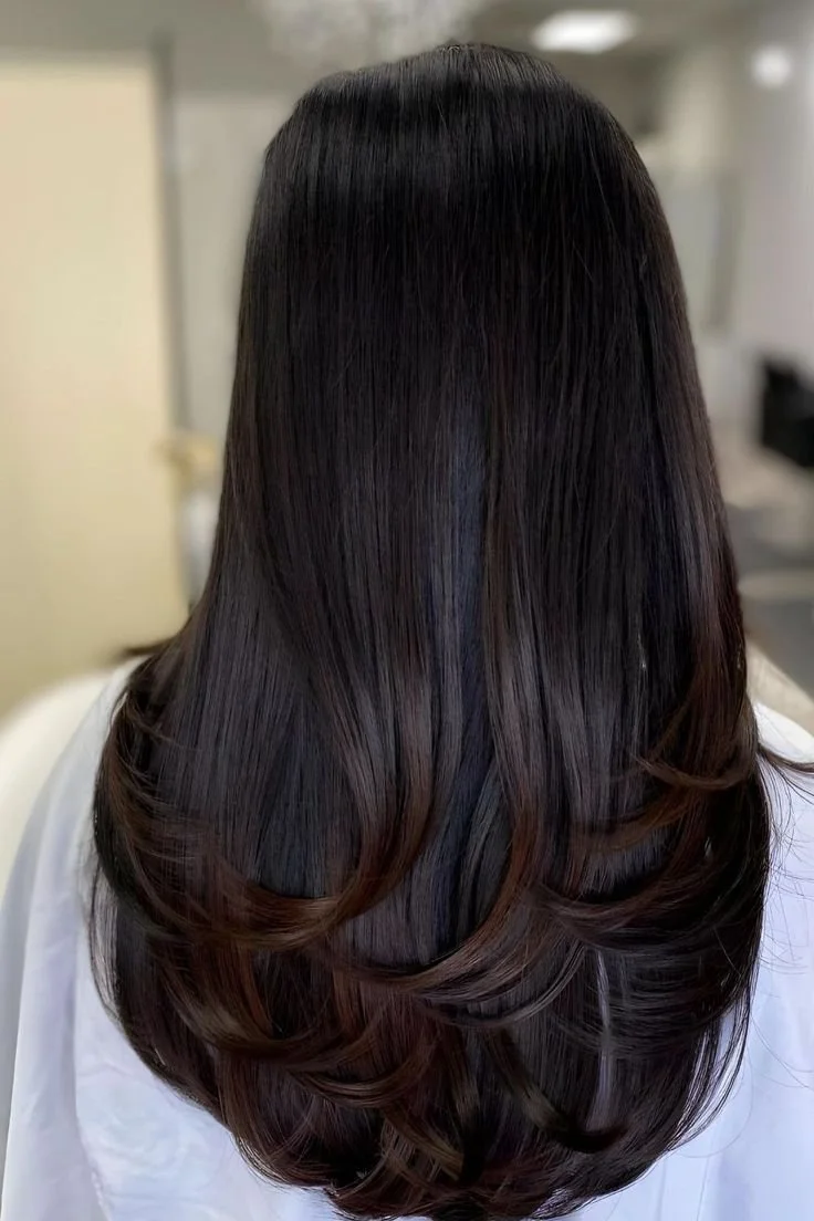Dark Brown U-Shape Layers Dark Brown U-Shape Layers — Hairstyles for Long Hair