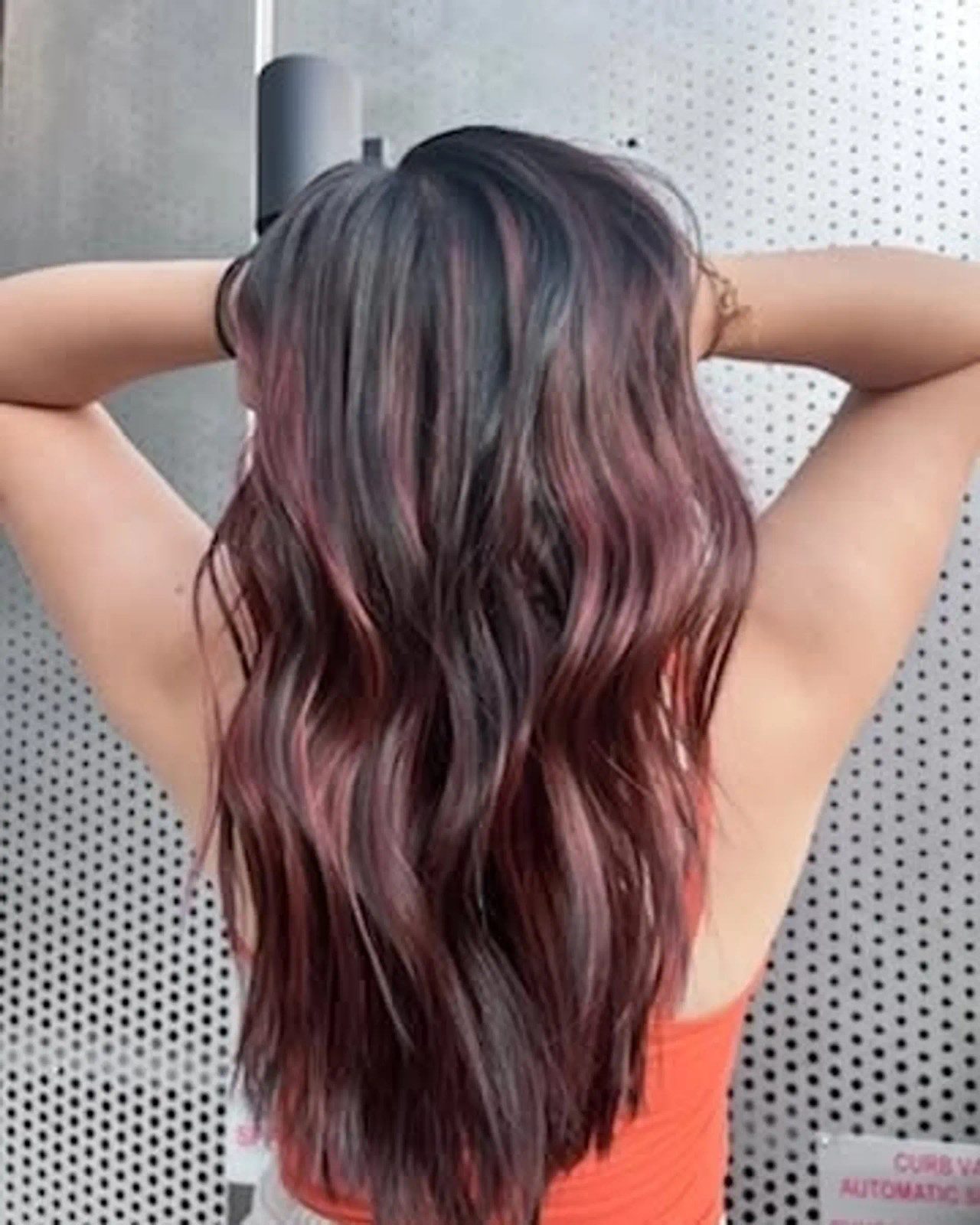 Pink Streaks on Dark Brown Pink Streaks on Dark Brown — Pink Highlights
