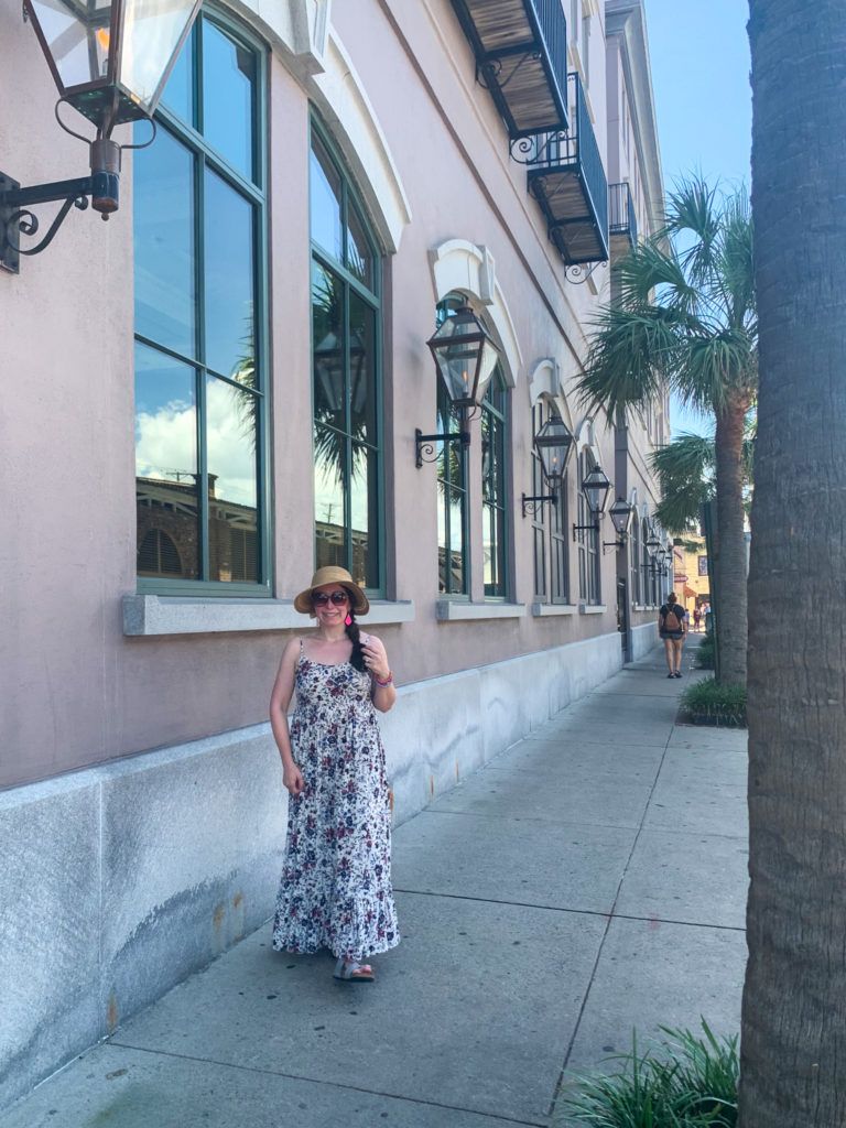 White Floral Maxi Dress for Summer Sightseeing — Charleston Outfits