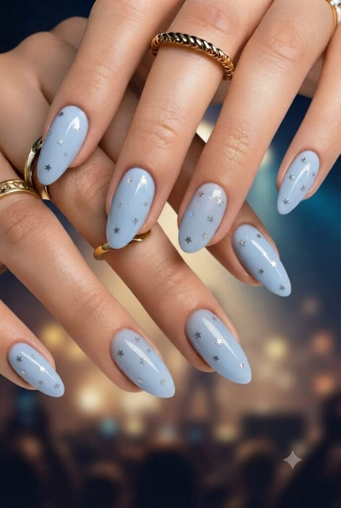 Stars On All Nails Visual Idea — Country Concert Nails