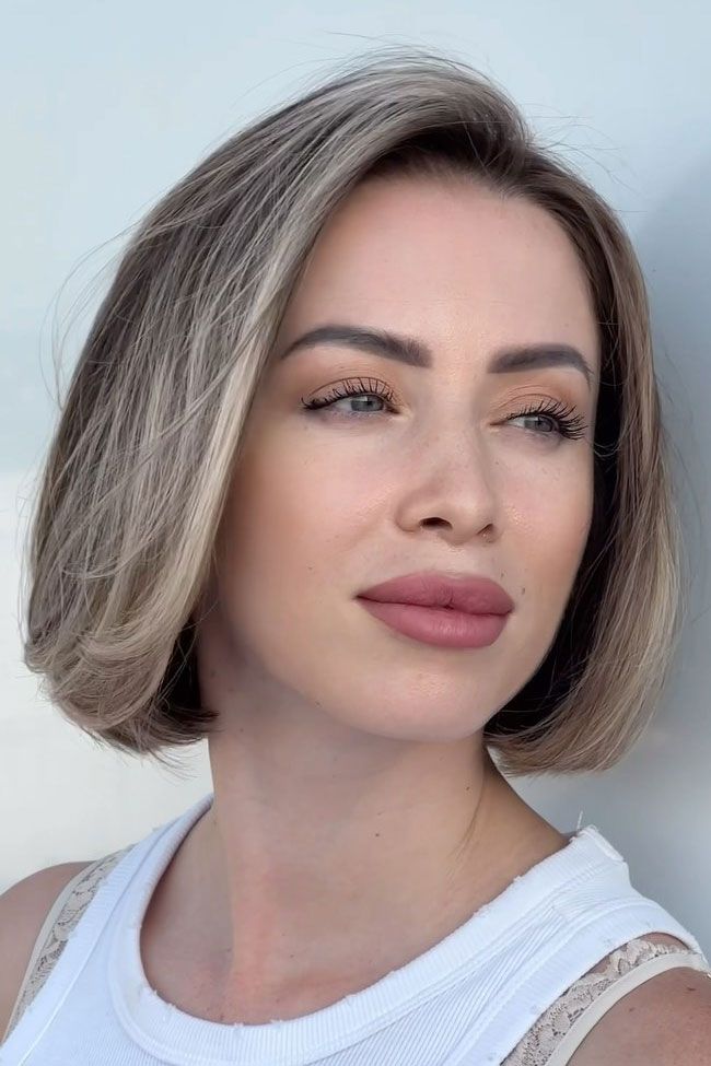 Ash Blonde Bob With Sharp Lines — Bob for Fine Hair