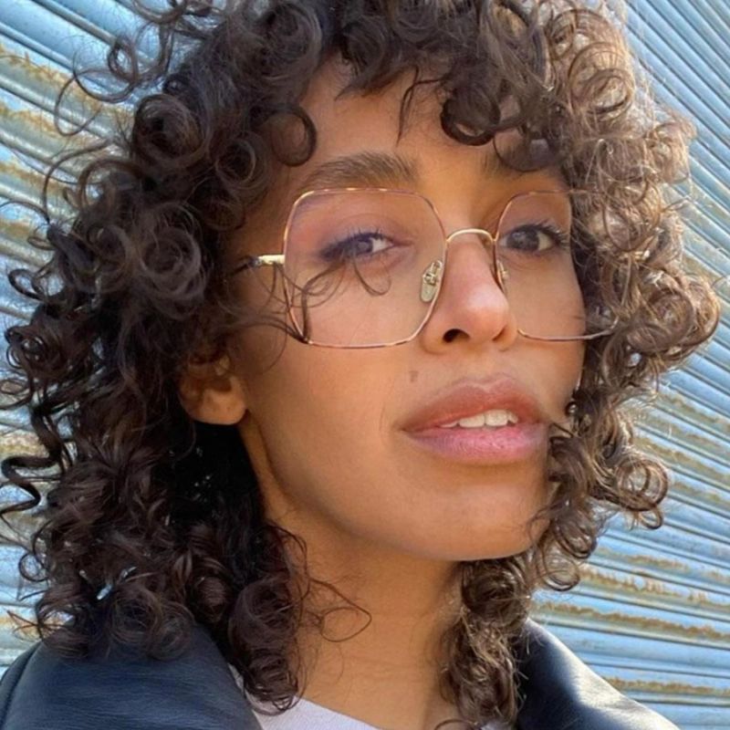 Collarbone Dark Brown Voluminous Curls — Curly Wolf Cut