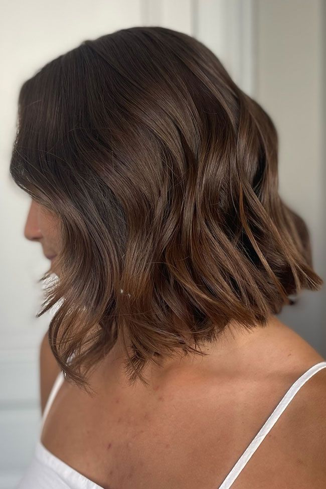 Collarbone Chocolate Brown Bob Waves Collarbone Chocolate Brown Bob Waves — Natural Hair Bob