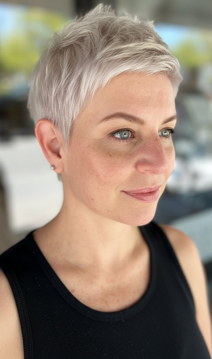 Platinum Blonde Visual Idea Platinum Blonde Visual Idea — Short Gray Haircuts