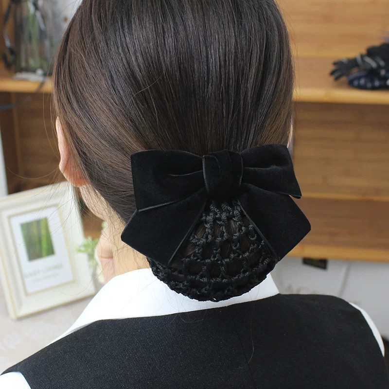 Velvet Bow Bun with Pearl Detail — Hairstyles for Flight Attendants