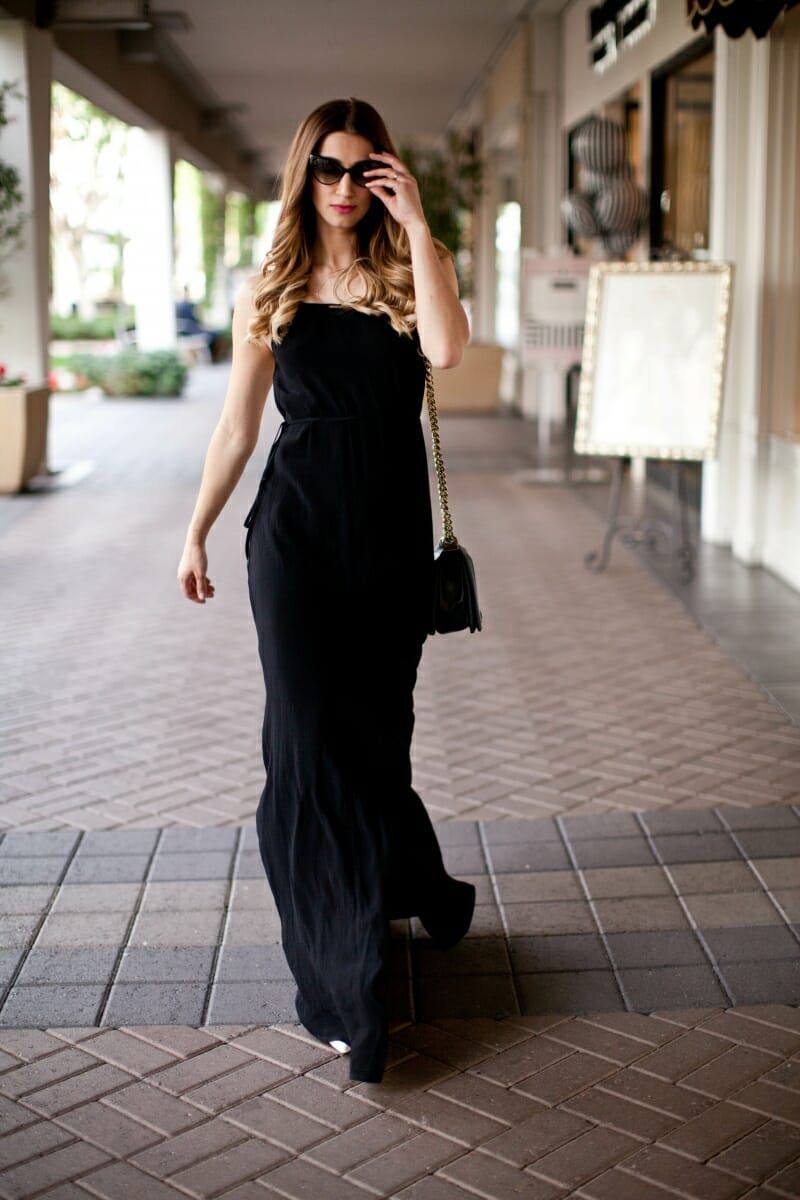 Black Strapless Column Maxi Dress for a Chic Gala Event Black Strapless Column Maxi Dress for a Chic Gala Event — Charity Gala Outfits