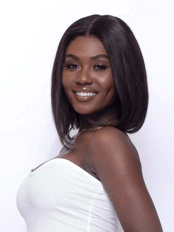 Sleek Straight Black Bob Sleek Straight Black Bob — Frontal Wig Styles