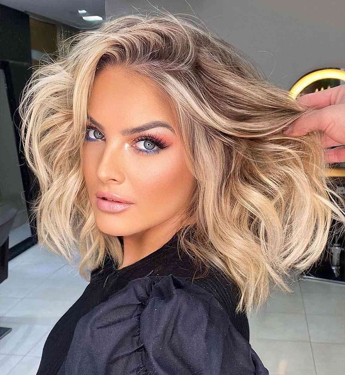Ash Blonde With Side-Swept Bangs Ash Blonde With Side-Swept Bangs — Hair Color for Fair Skin Blue Eyes