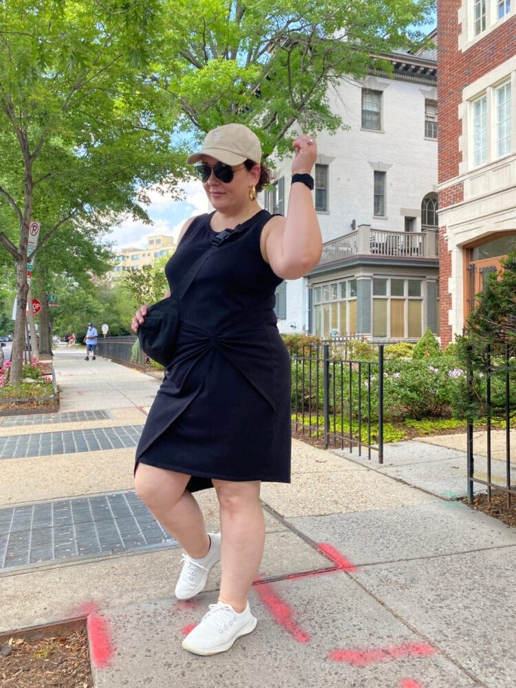 Black Twisted Dress for Casual City Wear Washington DC Outfits