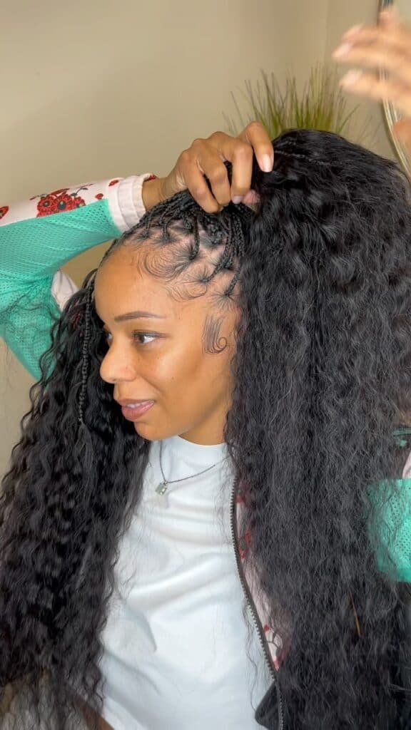 Micro Braids Transitioning To Loose Waves — Bora Bora Braids