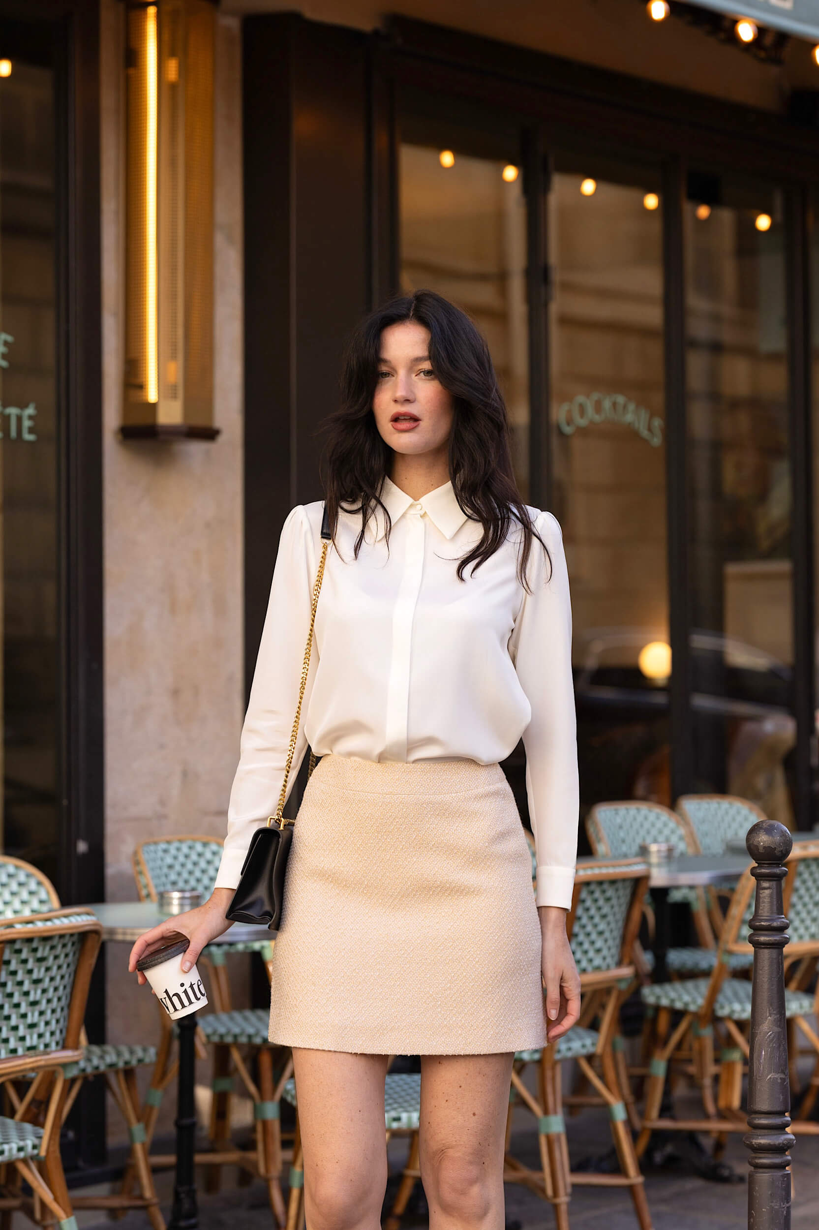 Preppy Layering: Plaid Mini Skirt with Collared Shirts and Blazer Preppy Layering: Plaid Mini Skirt with Collared Shirts and Blazer — Mini Skirt Outfits