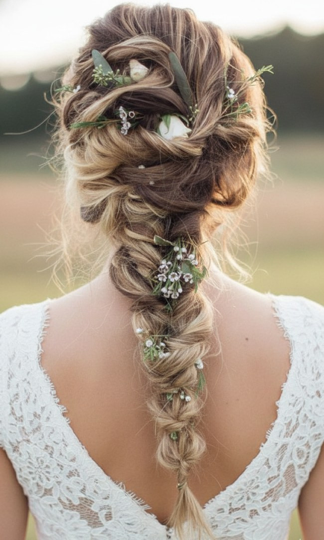 Blonde With Darker Roots Visual Idea — Braids for Wedding