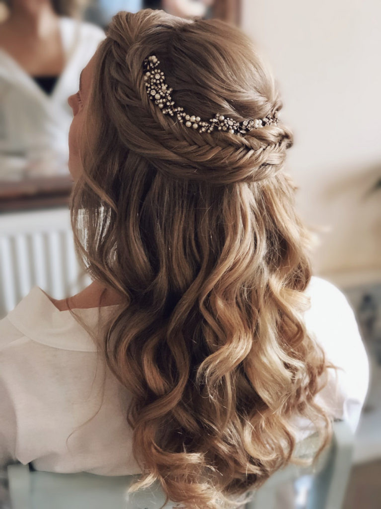 Back View Visual Idea Back View Visual Idea — Half Up Half Down with Braids