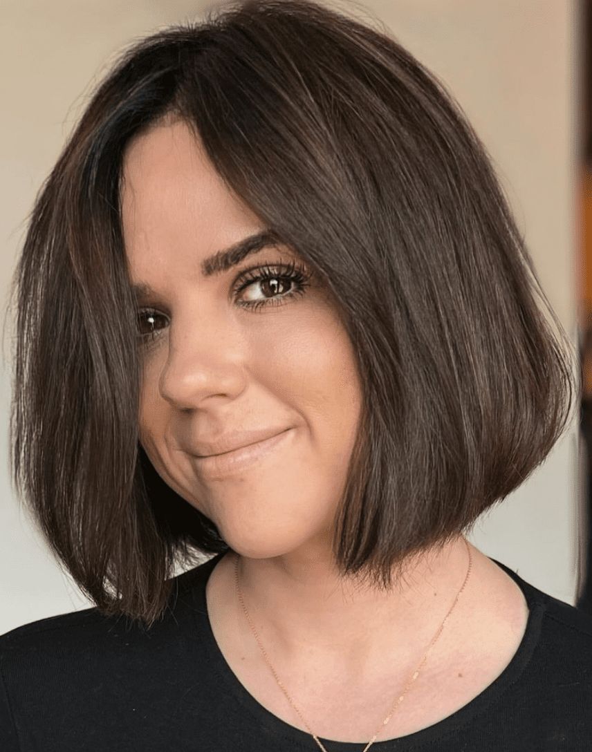 Low-Maintenance Dark Brown Bob Low-Maintenance Dark Brown Bob — Wash and Go Haircuts