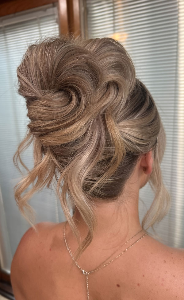 Loose Tousled High Bun Visual Idea