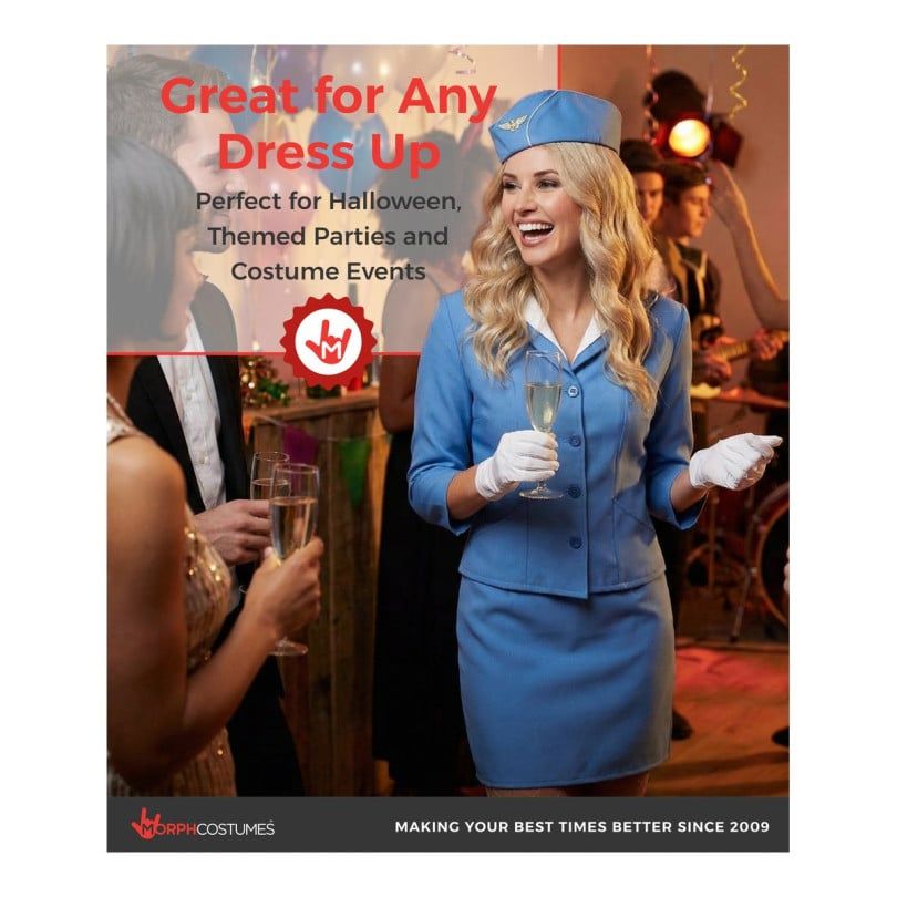 Blue Jacket and Skirt with White Gloves for Classic Hostess Blue Jacket and Skirt with White Gloves for Classic Hostess — Hostess Outfits