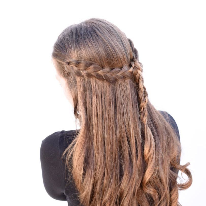 Back View Visual Idea Back View Visual Idea — Half Up Half Down with Bangs