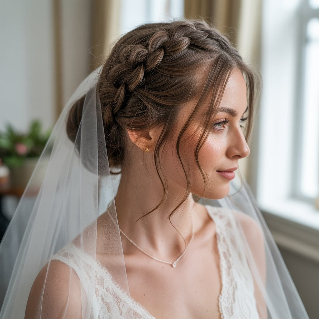 Medium-Back Visual Idea Medium-Back Visual Idea — Wedding Hairstyles with Veil