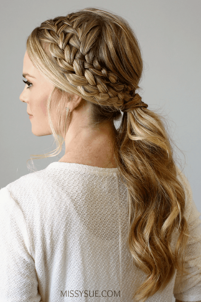 Double Braided Ponytail Double Braided Ponytail — Second Day Hairstyles