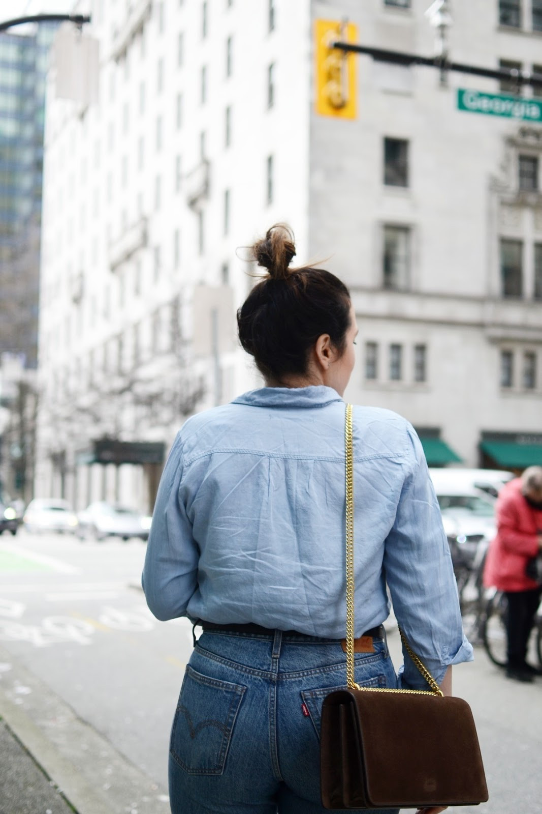 Double Denim with Brown Belt and Bag Double Denim with Brown Belt and Bag — Levi's Outfits